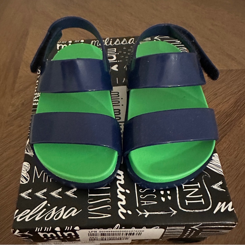 mini melissa cosmic sandal (navy blue/green)